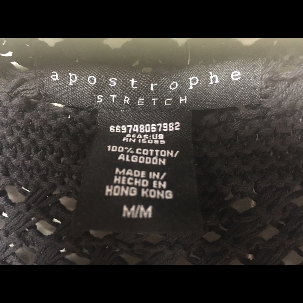 Medium Apostrophe black cotton shrug ❤️ - Picture 2 of 3